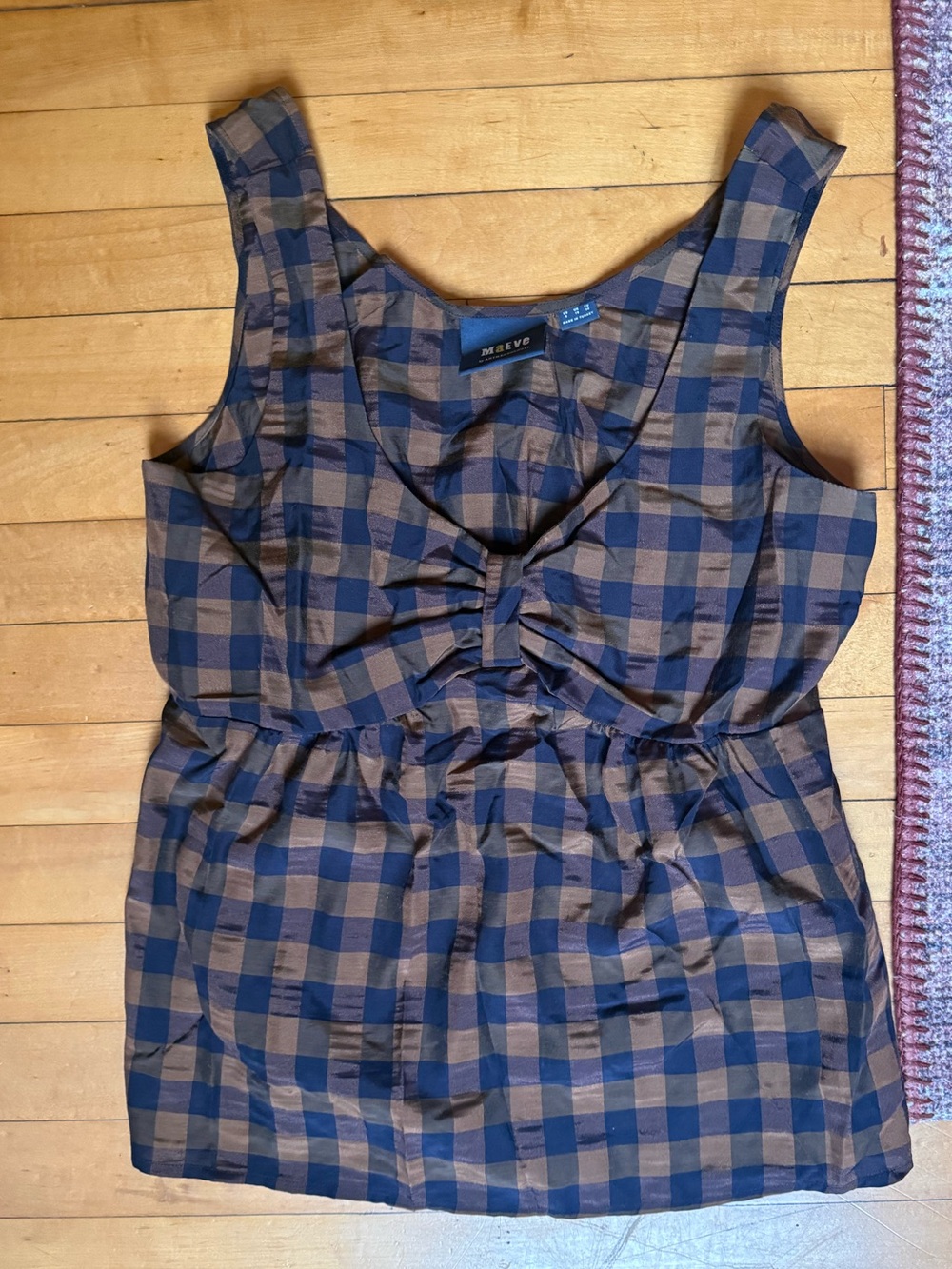 ANTHROPOLOGIE Maeve Plaid Top